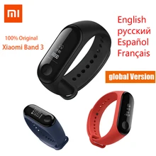 Xiaomi Mi-браслет 3 Смарт-браслет умный Браслет Пульс Xiaomi Mi 3 водостойкий спортивный фитнес-телефон