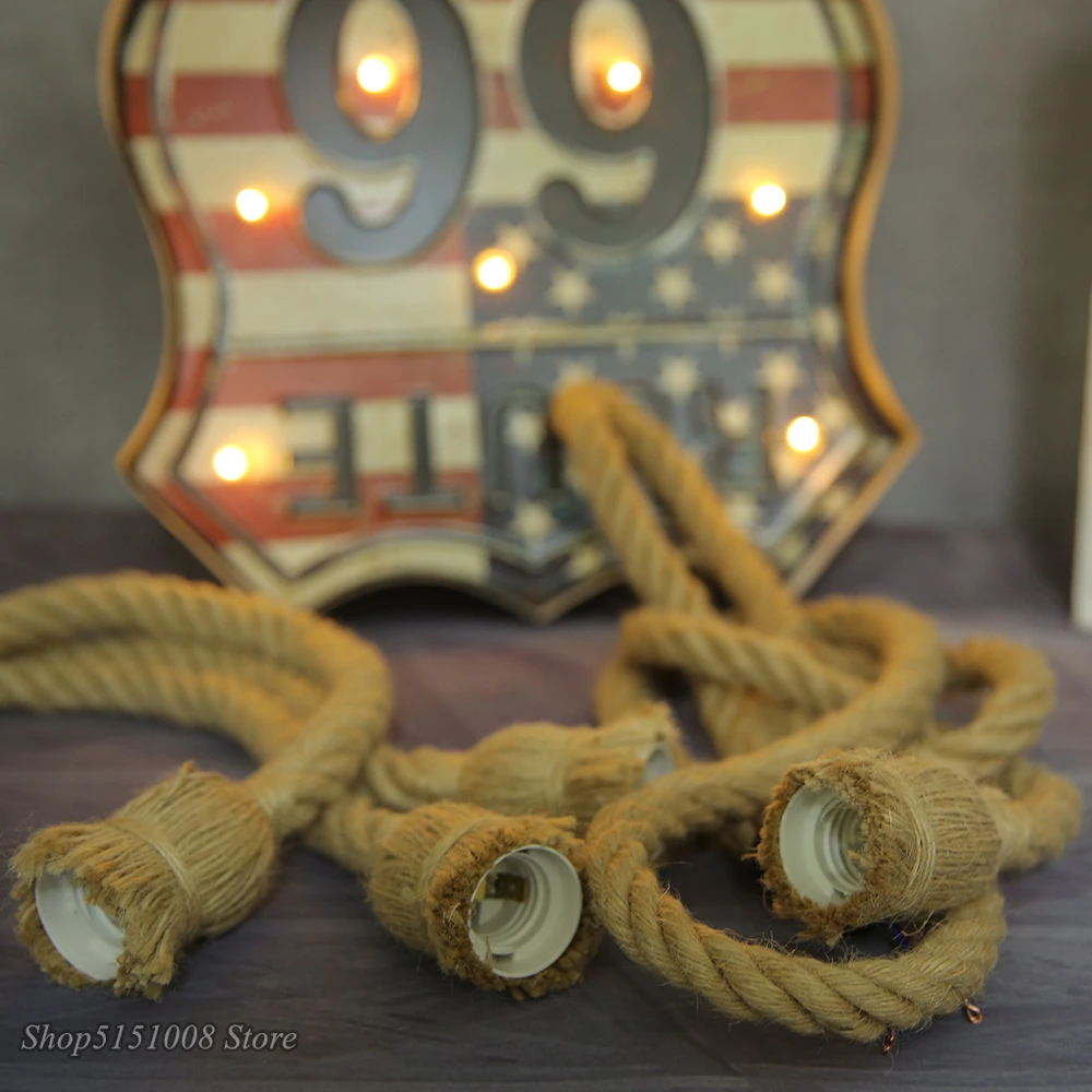 corda de canhamo pingente luzes do vintage 04