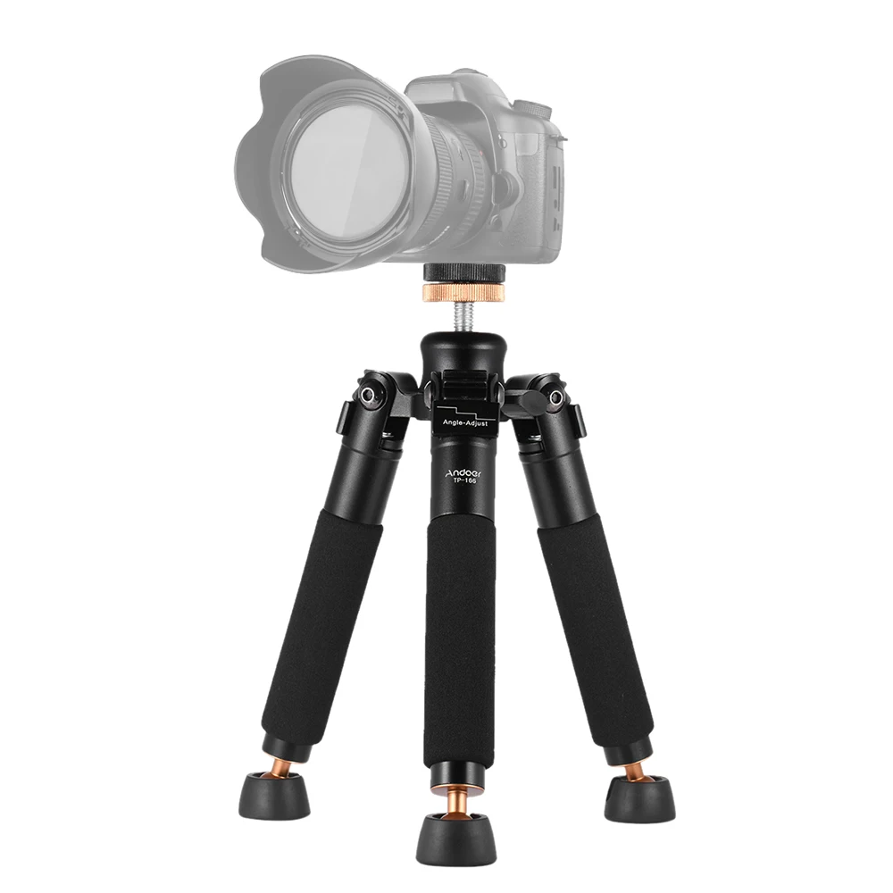 Andoer TP-166, портативный макро мини-штатив настольного типа из алюминия, монопод, подставка, держатель, стабилизатор для камеры