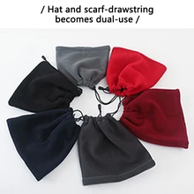 

Unisex beanie hat with light gift men's dad drawstring bib hat dual-use warmth artifact to keep warm when going out in winter