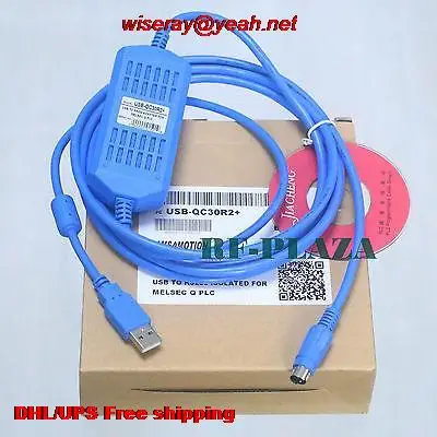 DHL/EMS 10 шт. Кабель для программирования USB-QC30R2 для Интерфейс Q ПЛК серии WIN10/8/7-A5