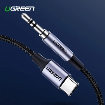 

Ugreen USB Type C Adapter USB C to 3.5mm AUX Cable Type C Jack Audio Converter Cable For Huawei Mate 20 P40 Xiaomi Mi 6 8 9 10