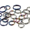 10pcs/lot Titanium 10mm/12mm/14mm Key Ring EDC Outdoor Tool Multicolor Titanium Keyring Wholesale ► Photo 2/6