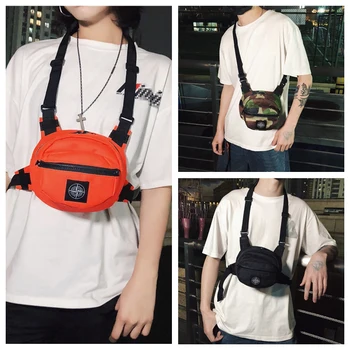 

Men Women Tactical Chest Rig Bag Hip Hop Streetwear Multifunctional Chest Vest Rig Crossbody Waist Bag Adjustable Fanny Pack