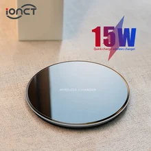 IONCT-cargador inalámbrico qi para iPhone X, XR, XS, Max, 8, carga rápida sin cables, Samsung, S10 note9