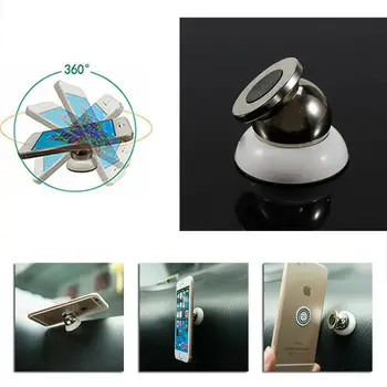 

SUPPORTO MAGNETICO A SFERA PER CELLULARE SMARTPHONE AUTO UFFICIO ROTAZIONE 360°