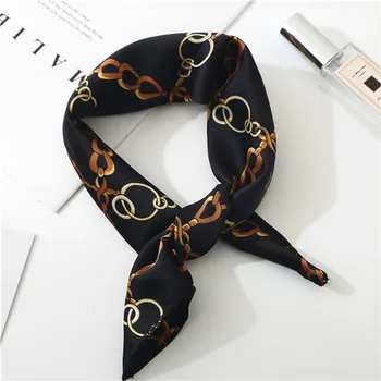 

Polka Dot Leopard Silk Scarf DIY New Styles Women Head Neck Small Square Scarf Satin Hair Ties Bands Neckerchief