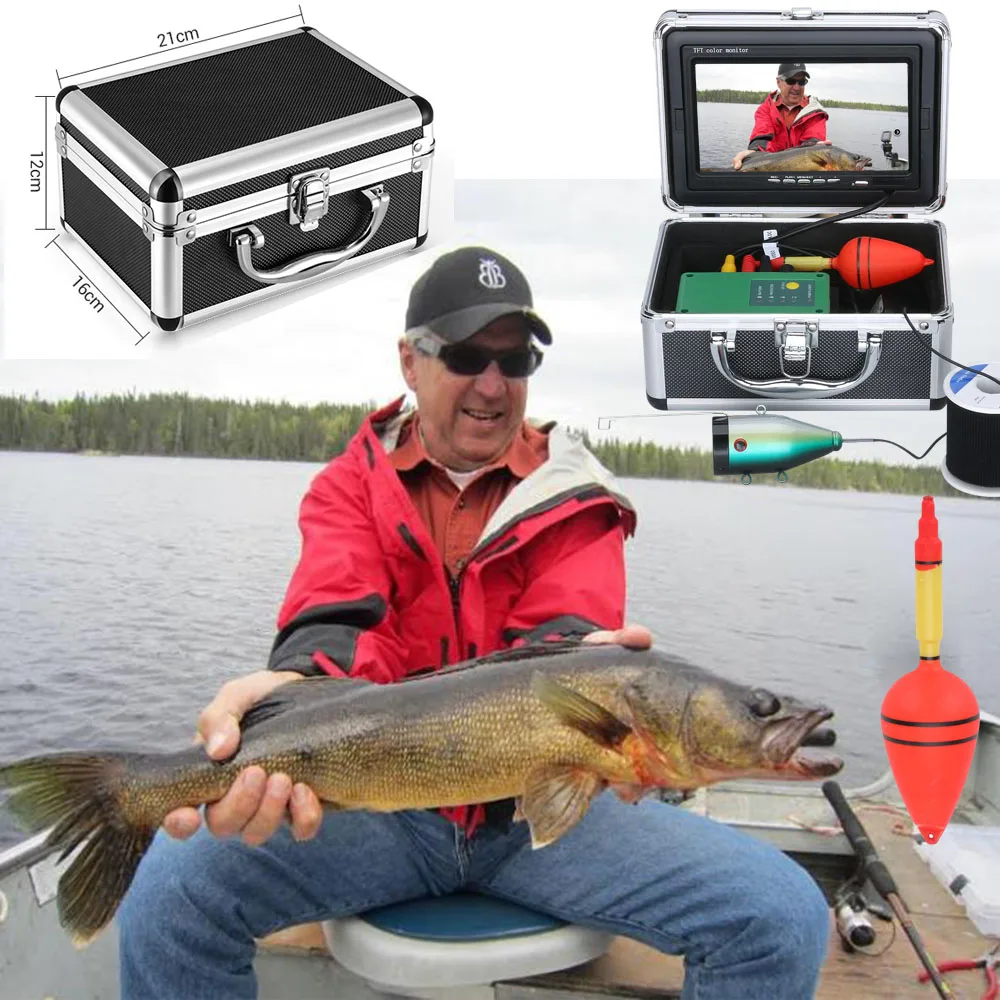 MAOTEWANG DVR Fish Finder Underwater Fishing Camera HD 1280*720 Screen 30pcs LED 1080P Camera For Ice/River/ Fishing 16GB Card 6