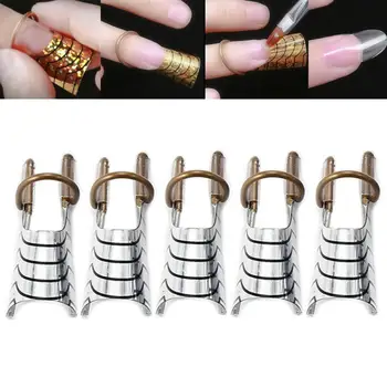 

5pcs Nail Aluminum Reusable UV Gel Nail Extension Aluminum Sheet Acrylic French Decorative Nail Art Wax Sticker Supplies