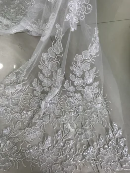 

luxury african tulle mesh lace for bridal dress New design JIANXI.C-98919 embroidered lace fabric