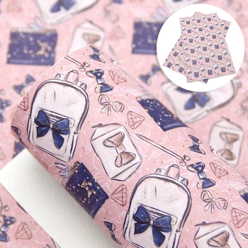 

20*34cm Cartoon Princess Faux Leather Fabric for Bows Leather Accessories Leather Sheest DIY Handmade Materials,1Yc10615