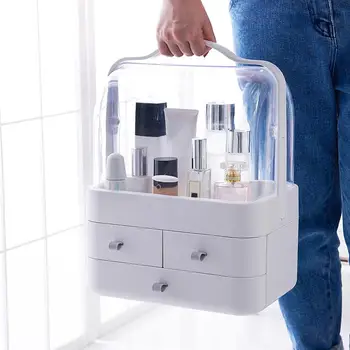 

Portable Cosmetic Box Drawer-Type Desktop Storage Case Dustproof Makeup Container Sundries Organizer for Bathroom Travel