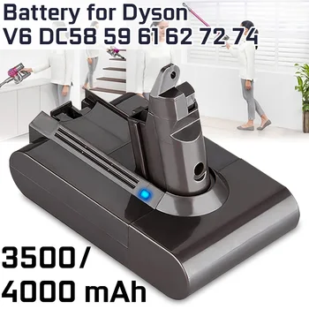 

4000mAh 3500mAh Li-ion Battery Vacuum Cleaner Accessories Kit Replacement Battery for Dyson Absolute V6 DC58 59 61 62 72 74