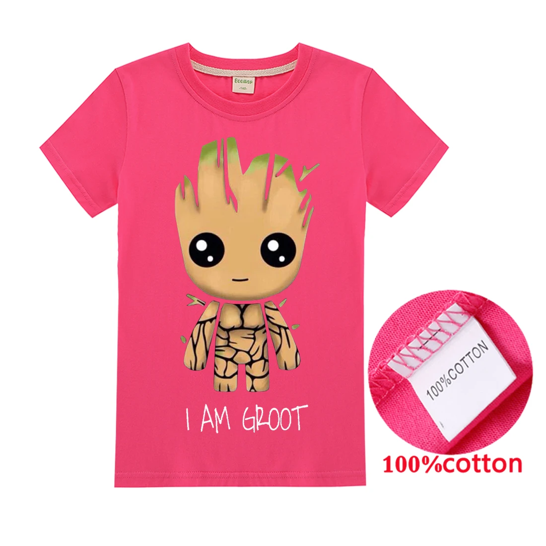 Groot/Детская футболка с принтом «мстители»; модные летние повседневные топы для мальчиков и девочек; футболка с короткими рукавами; толстовки с принтом; Детский свитер - Цвет: T1227