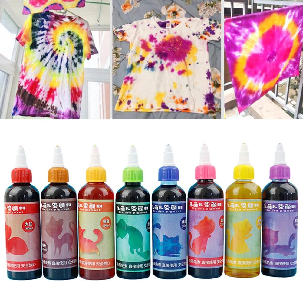 Meenemen Prijs Prijs 100Ml Tie Dye Textiel Pigment Verf Kleur Craft Diy Kleding Decoreren  Materiaal Tie Dye Textiel Pigment Verf Kleur Craft diy C|Zeepkleurstoffen|  - AliExpress