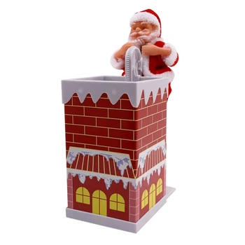 

Santa Claus Climbing Chimney Doll Electric Toy with Music Children Kids Christmas Gifts Christmas New Year Decorations for Home