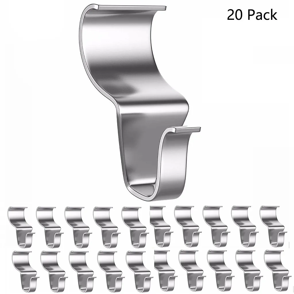 20 упаковок сверхмощных виниловых скрепок для наружных украшений подвесной