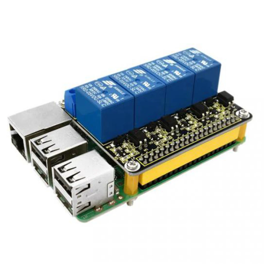 Keyestudio RPI 4 Channel Relay Board Module 5V Relay Shield for Raspberry Pi