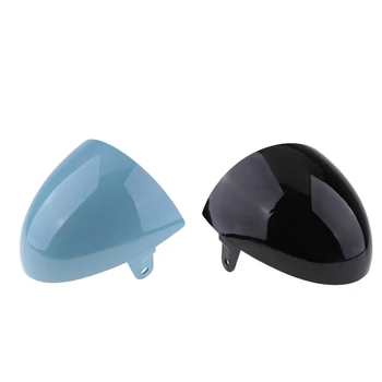 

2pcs Universal Motorcycle Rear Passenger Pillion Seat Cowl Fairing Tail Cover for Yamaha SR500 RD400 Cafe Racer (Black+Blue)