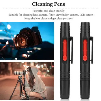 

2pcs Onleny Camera Lens Cleaning Pen Portable Dust Cleaner Brush Kit for DSLR Cameras Lens Retractable Cleaning Brush