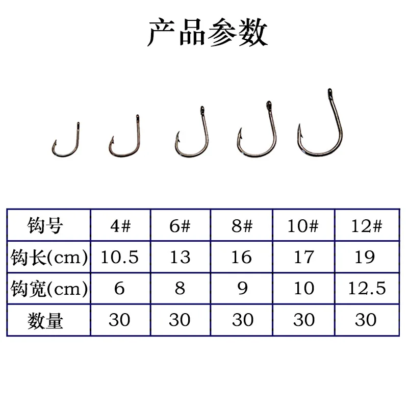 

Tube Pay ISE Nigeria 151-Piece Set Barb Fishhook with Ring Band Circle Japan High Carbon Big Things Fishing Fishhook