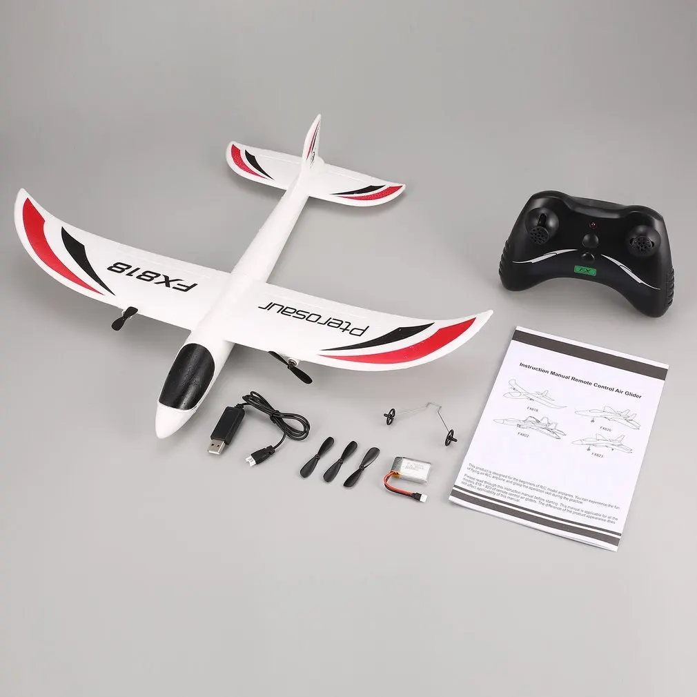 FX FX-818/820 RC drone Glider 2.4G 2CH Remote Control Glider 475mm Wingspan EPP RC Fixed Wing Airplane Aircraft Drone for Kids