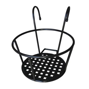 

18x16.5x22cm Succulent Hanging Planter Pot Flowerpot Planter and Geometric Iron Metal Stand (Black)