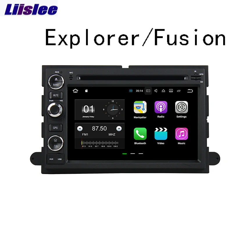 Liislee 2 din Android автомобильный навигатор GPS для Ford Explorer 2006 ~ 2010 авто радио большой