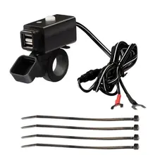 Зарядное устройство для мотоцикла с двумя usb-разъемами для iPhone samsung телефонов