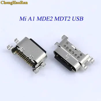 

ChengHaoRan 1pcs Micro USB JACK 3.1 Type-C 16pin Xiaomi Mi A1 female connector For Mobile Phone Charging port Charging Socket