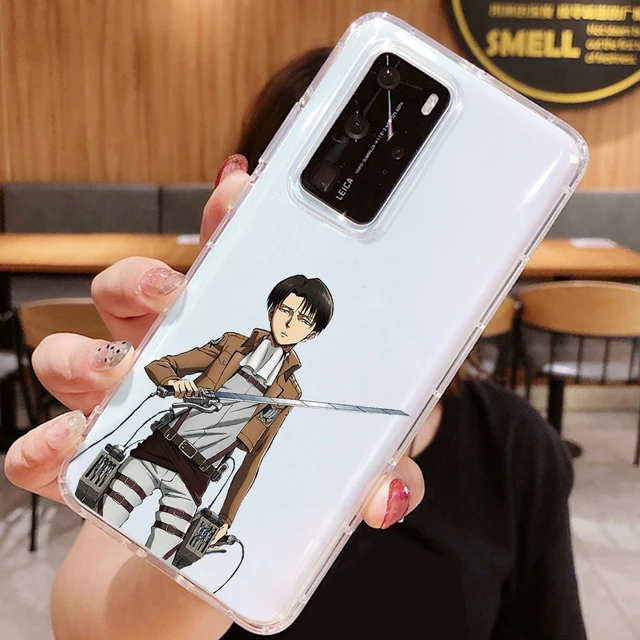PUNQZY Attack On Titan Levi Ackerman Phone Case For Samsung Galaxy A51 A71 5G A50 A70 S20FE S9PLUS S10 S21 Transparent Soft TPU C571