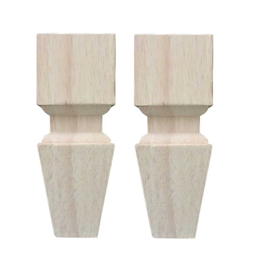 

2pcs Support Furniture European Style Non Slip Accessories Cabinet Table Sofa Foot Universal Solid Legs Rubber Wood Stable Home