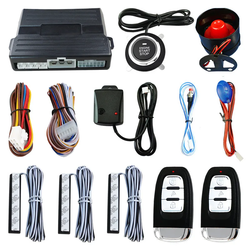 

OHANEE Universal 1-Way Car Alarm Vehicle System Protection Security System Keyless Entry Siren + 2 Remote Control Burglar Hot