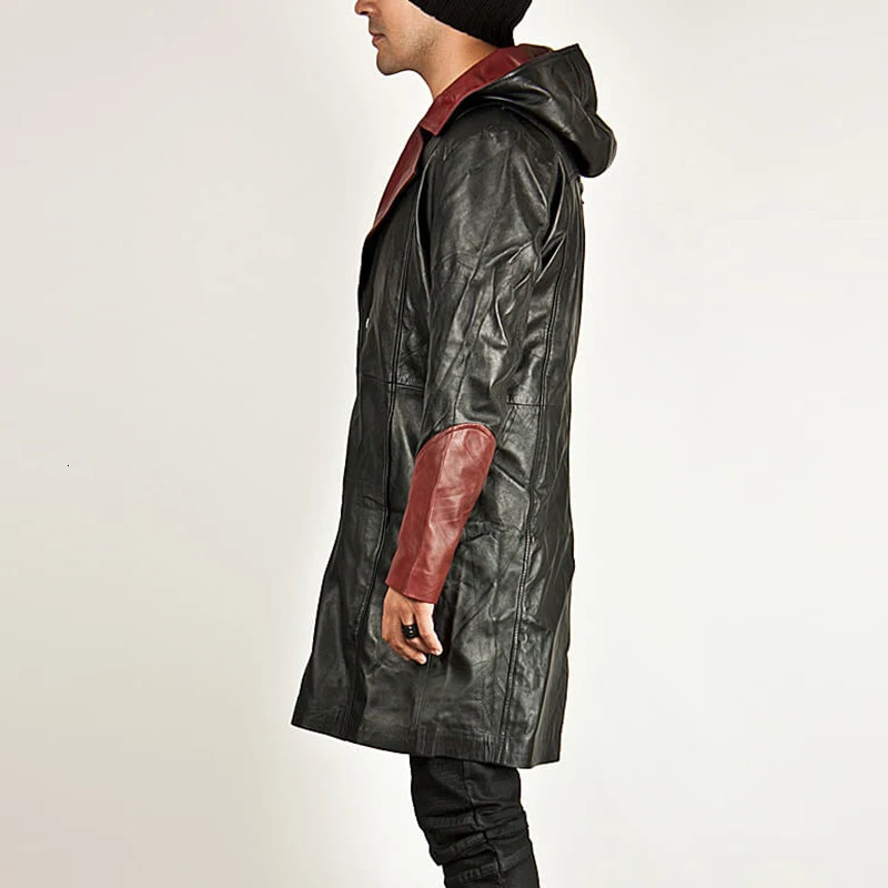Moomphya, кожаная куртка из искусственной кожи с капюшоном, мужская длинная стильная зимняя ветровка, Мужская Уличная мотоциклетная куртка, пальто для мужчин
