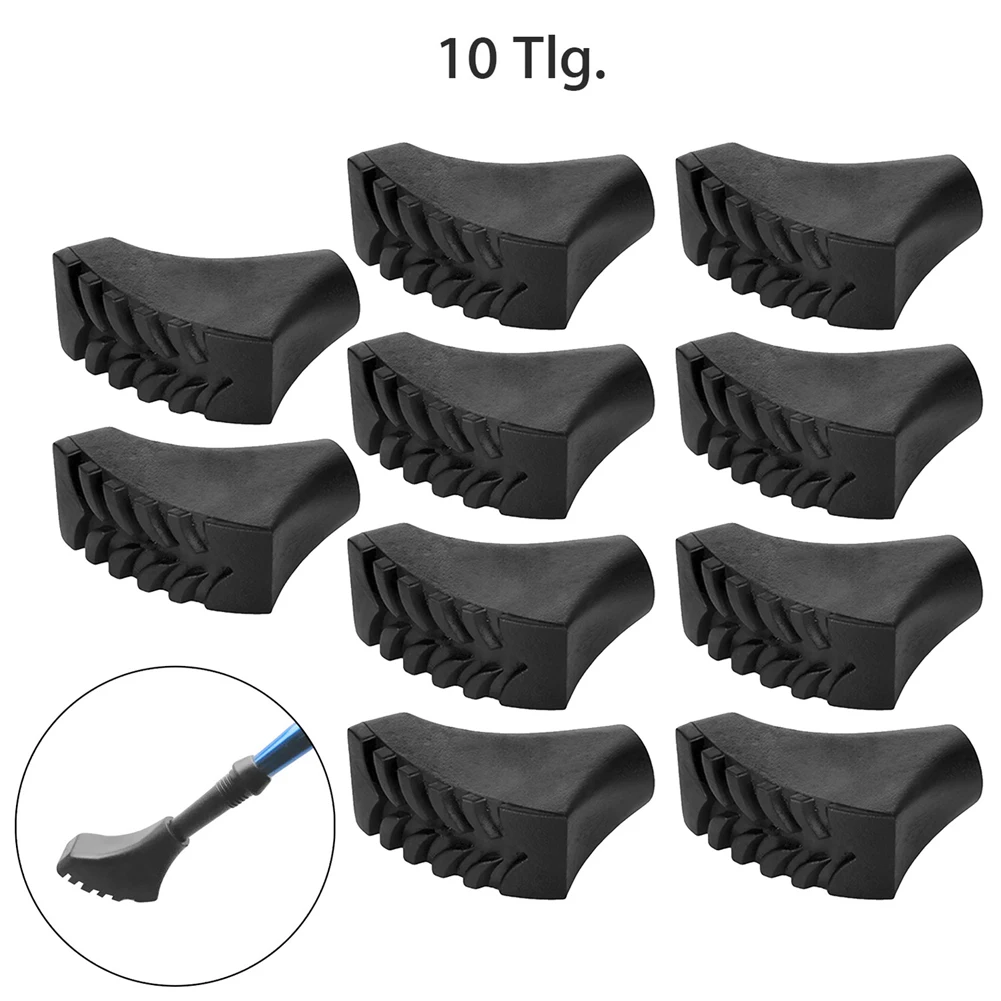10 шт. прочные резиновые наконечники для ног, Сменный Набор для треккинговых палок, для спорта на открытом воздухе, кемпинга, альпинизма, палки, покрытие для ног, прочный