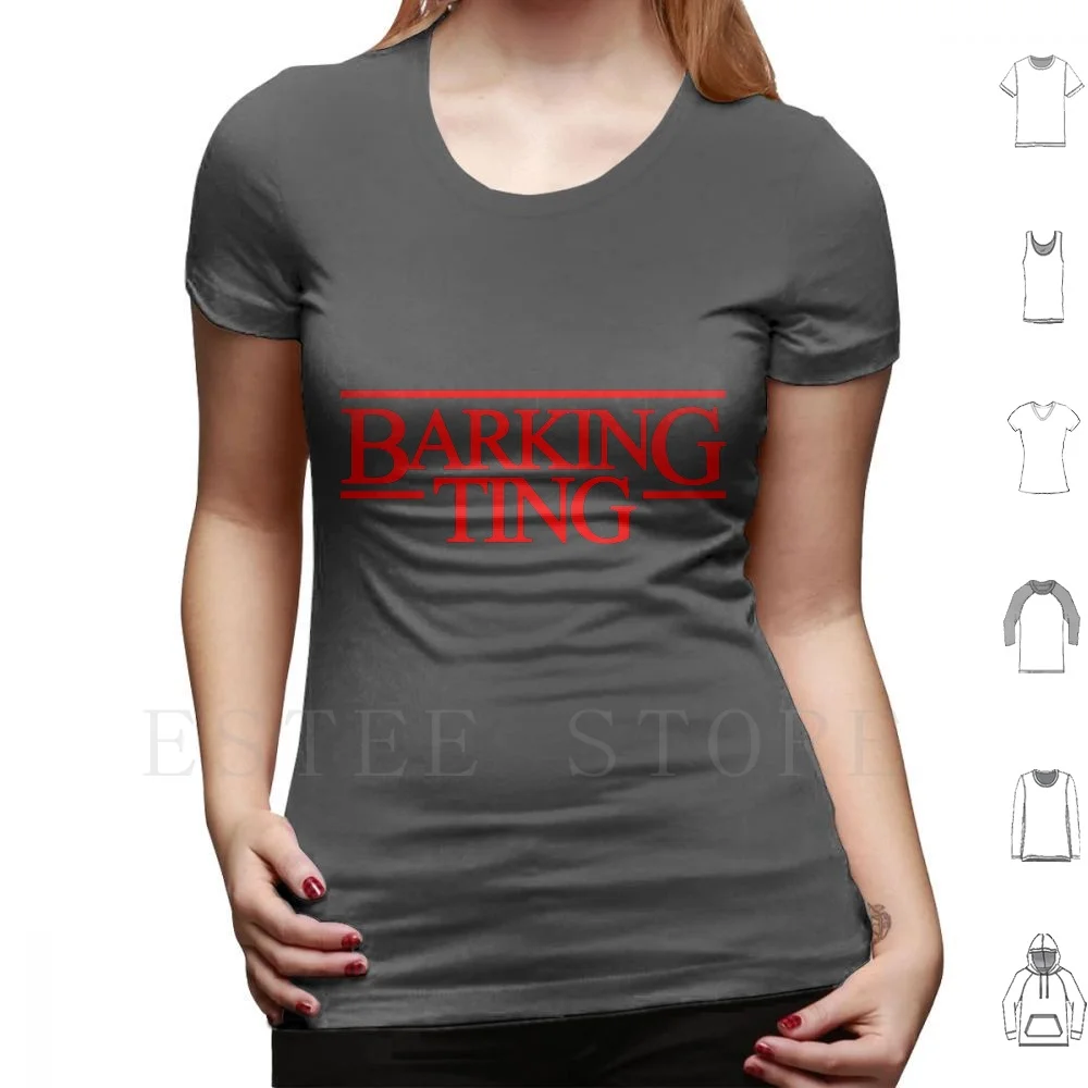 thumbnail image 1 of Camiseta Stranger Ting de Barking, hecha a mano, talla grande, 100 % algodón, cosas de Rams, Barking Ting, retro, Santan Dave, música hip hop del Reino Unido, 7 a. m., 1 of 5