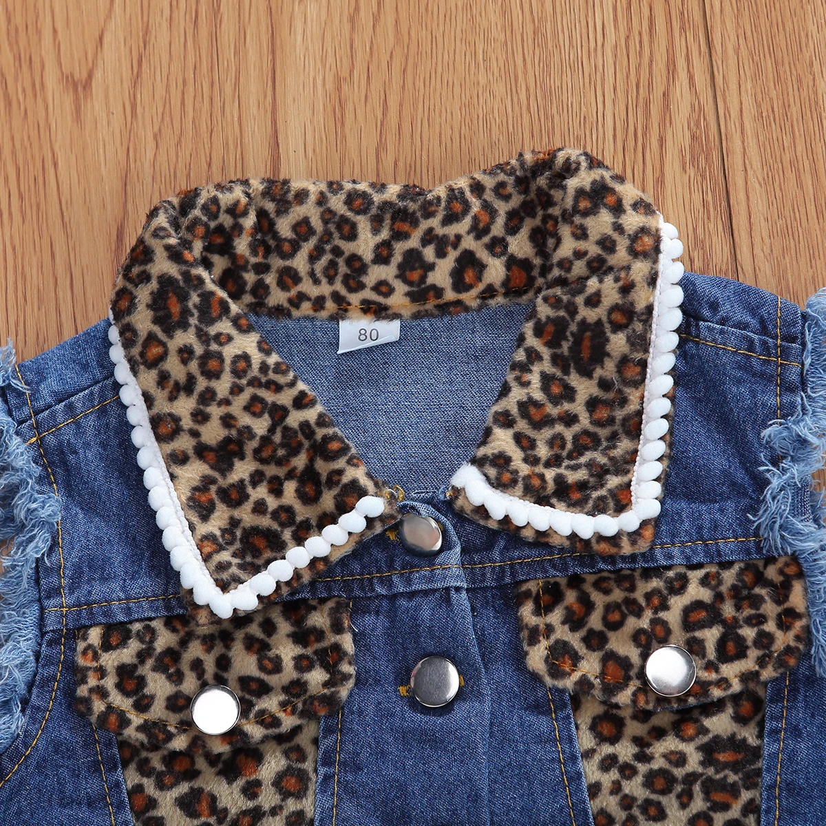 1-6Y Fashion Infant Baby Girls Leopard Clothes Sets Sleeveless Single Breasted Vest Coat Tops Shorts 2pcs