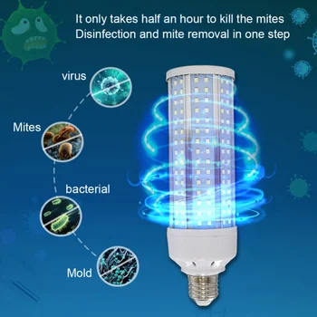 

60W UV Sterilization Lamp 220V Killing Bacteria Viruses Mold With Remote Control For Home Kitchen Bedroom