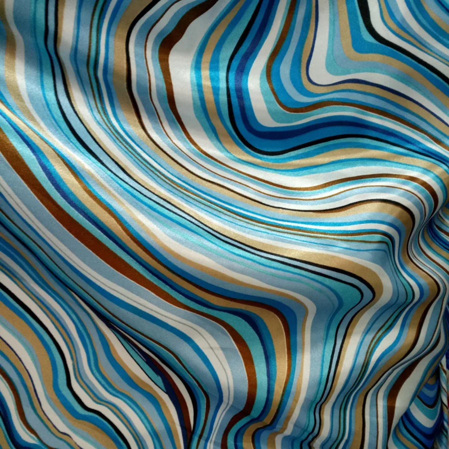 ON SALE Satin Fabric Craft Printed Ribbon Material Glossy Charmeuse Polyester Tilda Scarf Material