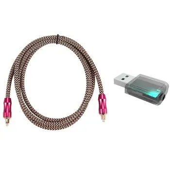 

1pcs 3.5Mm Spdif Optical Cable 3.5 To Optical o Cable Adapter & 1pcs Usb Bluetooth o Receiver Transmitter