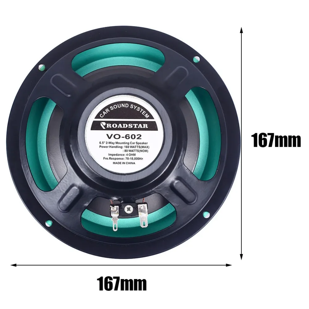 1 шт. 6,5 дюйма 160 Вт Универсальный Автомобильный HiFi коаксиальный динамик дверь автомобиля Авто Аудио Музыка Стерео полный диапазон частоты динамик s