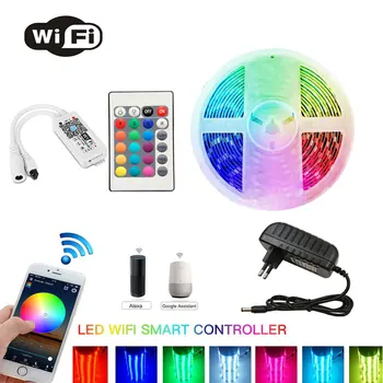 

Smart LED Strip 5050 RGB TV Background Decor Lights Strip Bluetooth WIFI Alexa Google Home Smart Voice Control LED Strips