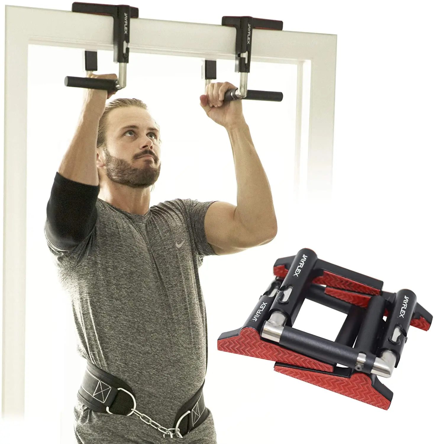 Door Pull-up Bar Handles-Doorframe Pullup Bar-Home and Travel Doorway Gym Smart Clamp Adjustable Portable