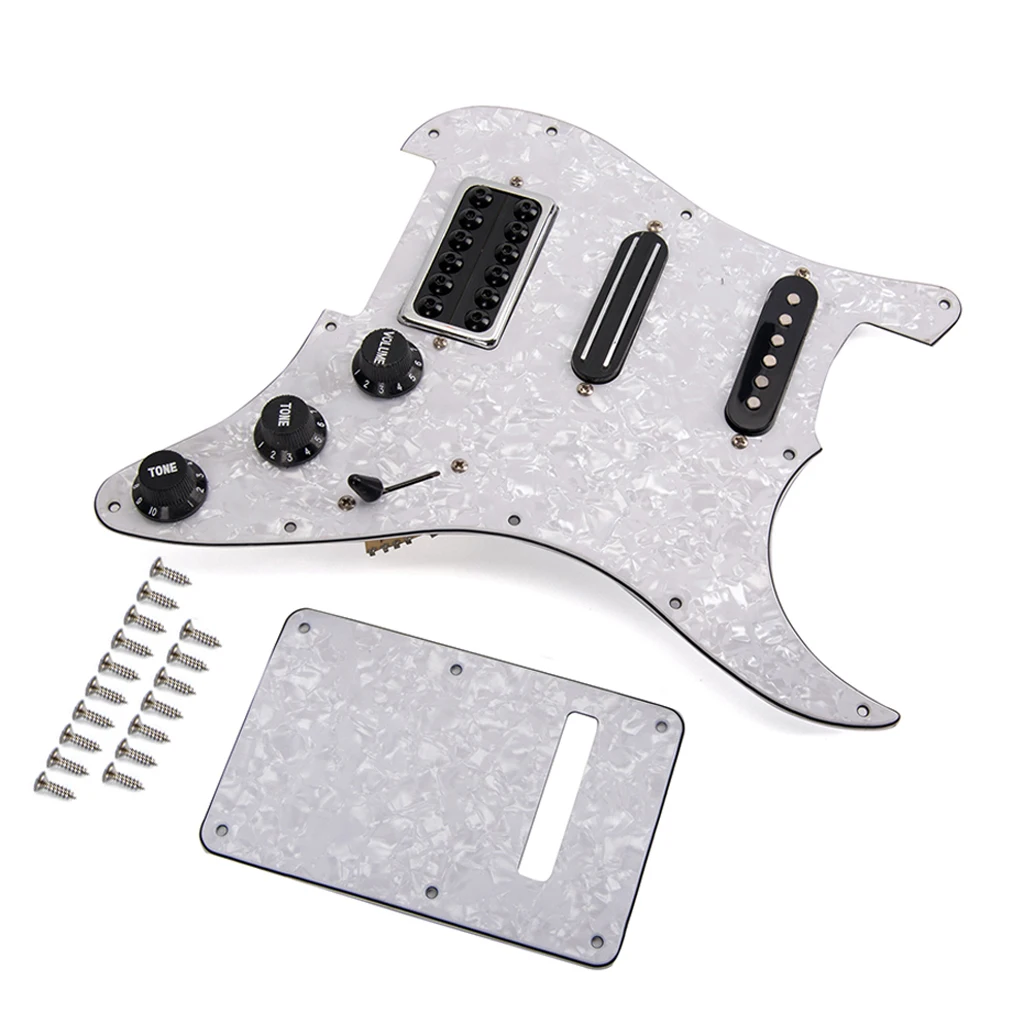 Электрогитара Предварительно проводной загруженный Pickguard SSH пикап задняя крышка Винты Комплект