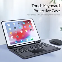 

Keyboard Protective Leather Case For iPad Pro 10.5 / Air 3 / 10.2 / 12.9 / 9.7 / 11 Wirless Keyboard Case Quick Folding Stand