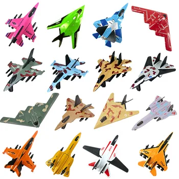 

New Toy Aircraft Military Fighter Model Gift Children's Wisdom Alloy Warrior Baking Pull Back Plane