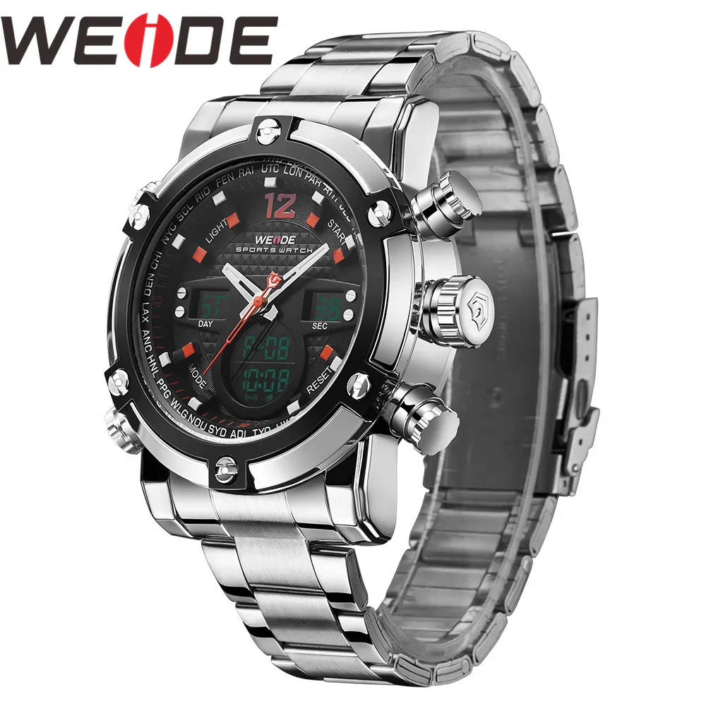 

WEIDE Watch Relogio Masculino Montre Homme Quartz Military Reloj Wristwatch Dual Display Time Zone Relojes Para Hombre Watch Men