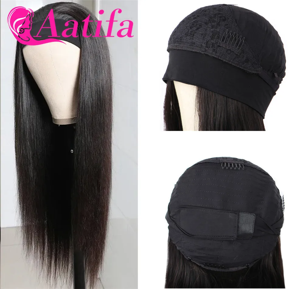 Iwish-Headband-Wig-Human-Hair-150-Brzailian-Remy-Hair-Wig-With-Headbands-For-African-American-Non