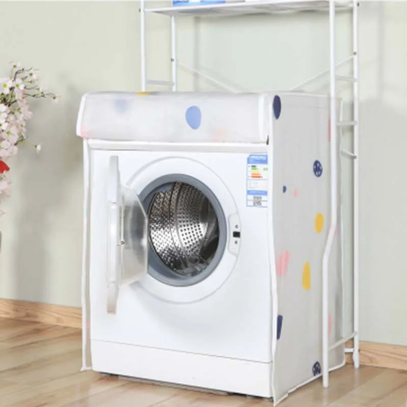 60*55*82cm PEVA Sunscreen Dust Proof Cover Washing Machine Cover Waterproof Case Wash Machine Protective Dust Jacket Front Open