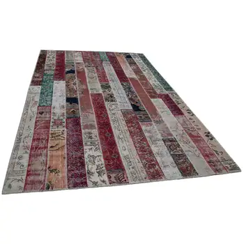 

201x302 Cm Multicolor Handmade Modern Patchwork Rug-7x10 Ft